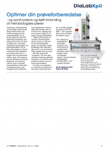 Dansk Kemi sep20 Inlabtec artikel Dansk Kemi september 2020, artikel om Serial Diluter fra Inlabtec